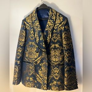 CONNAISSEUR PARIS 2PC BLAZER AND VEST DAMASK PATTERN